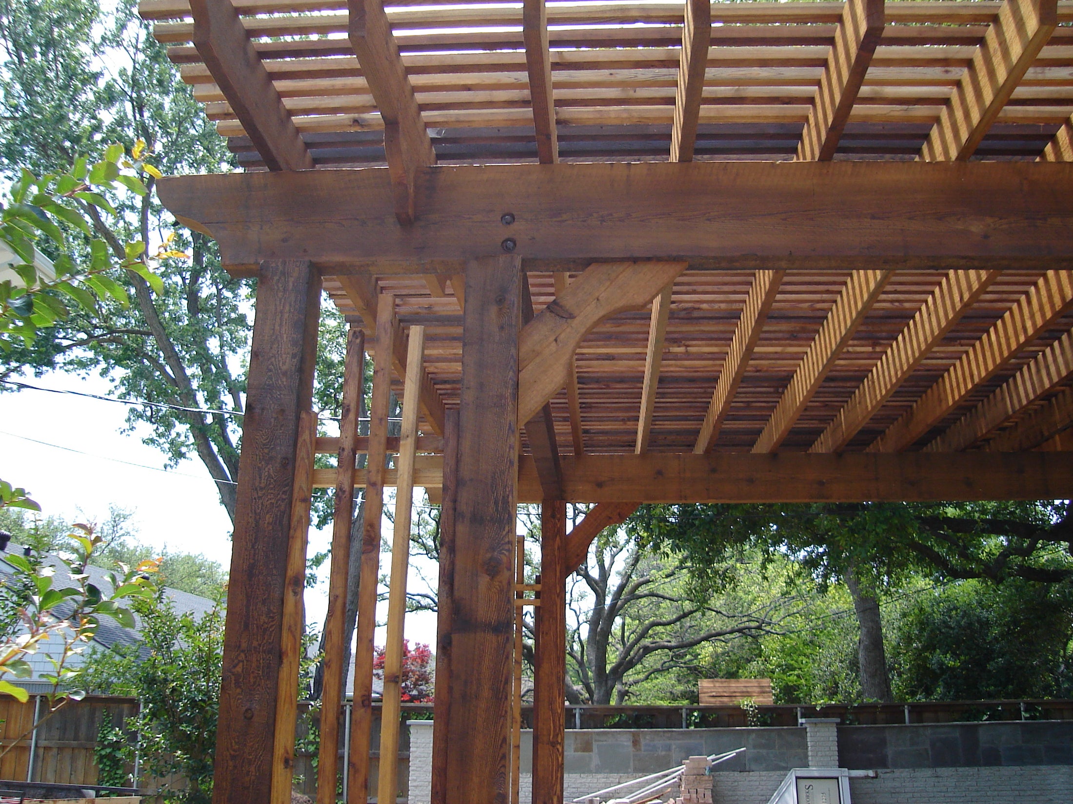 Image of nicely stained pergola