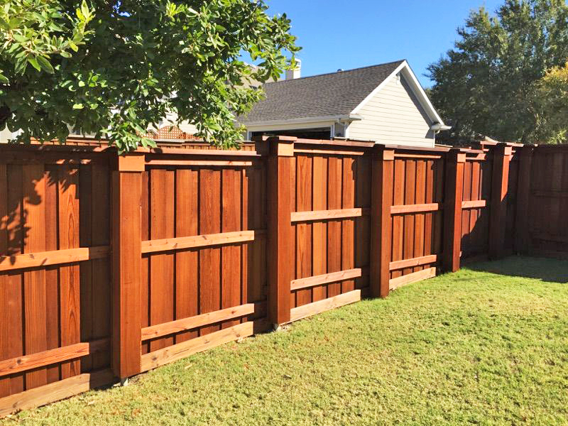 redwood wood fencing