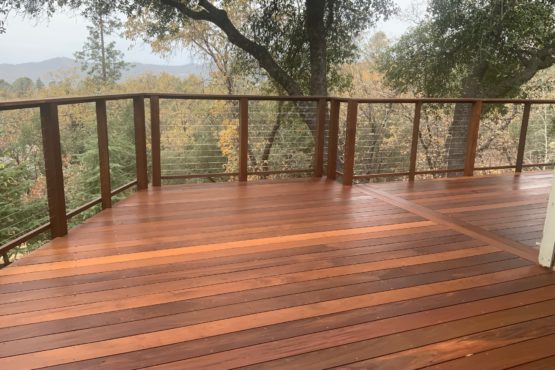 deck stain drying in good weather