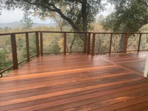 deck stain in good weather